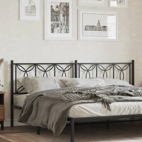 Testiera İn Metallo Nero 200 Cm /