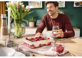 Tefal - Contenitore per alimenti 3 l MSEAL GLASS rosso/vetro