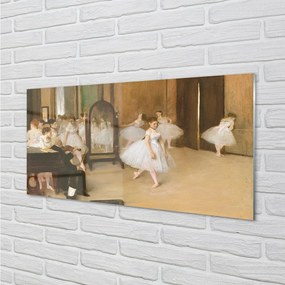 Quadro su vetro Lezione di danza - edgar degas 100x50 cm