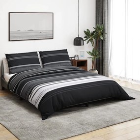 Set Copripiumino Nero E Bianco 140x200 Cm İn Cotone /
