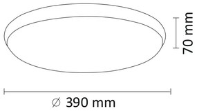 Plafoniera LED KERN LED/24W/230V nichel