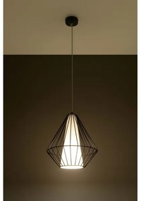 Lampadario a sospensione con filo DEMI 1xE27/60W/230V nero/bianco