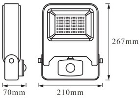 Ledvance - Riflettore LED con sensore ENDURA LED/50W/230V IP44