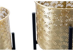 Set di 2 portavasi in oro, altezza 38 cm Glissy - Mauro Ferretti