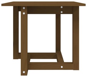 Tavolino da salotto miele 50x50x45 cm in legno massello di pino