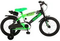 Bicicletta per Bambino 14 2 Freni Sportivo Verde Neon e Nero