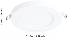 Eglo 900932 - Faretto da incasso LED FUEVA FLEX/5,5W/230V 3000K bianco