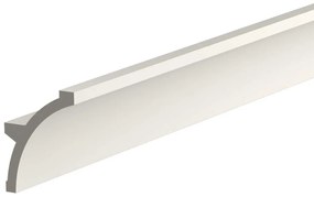 Cornice Pitturabile Stondata XL per parete per Strisce LED - 2m Variante Lunghezza 2 Metri