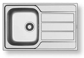 Pyramis 100178701 - Lavello cucina ATHENA 79x50 cm satinato