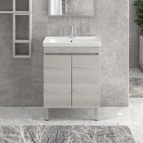 Mobile bagno a terra 65cm con lavabo integrato SV-65T - KAMALU