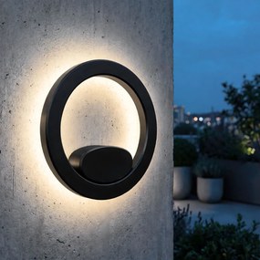 Applique LED 12W Circolare IP65 CCT con LED OSRAM - Antracite