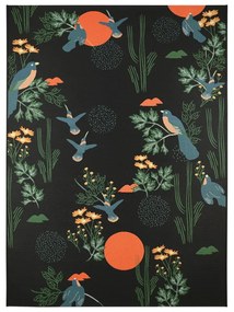Tappeto nero 123x180 cm Bloom - Nattiot