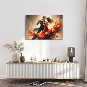 Quadro su tela – Danza in abbraccio di fuoco