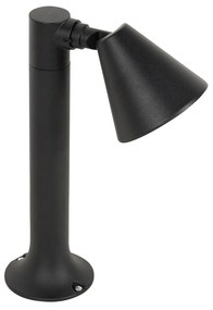 Paletto da esterno moderno nero 30 cm IP44 orientabile - Ciara