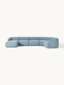 Divano angolare XL componibile in bouclé Sofia