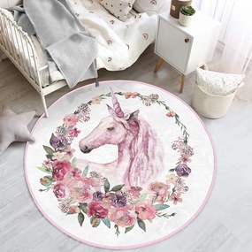 Tappeto rosa per bambini ø 120 cm Comfort - Mila Home