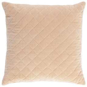 Kave Home - Fodera cuscino Carmin in velluto 100% cotone con rombi rosa 45 x 45 cm