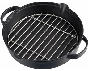 Padella in Ghisa con Griglia in Acciaio Inossidabile, Pentola Larga e Rotonda per bbq, ø 31,6 cm - Campingaz