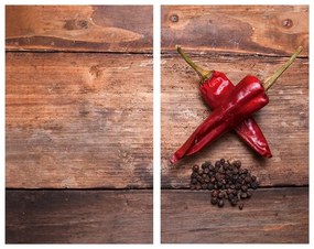 Set di copri fornelli in vetro temperato 2 pz 30x52 cm Pepper – Allstar