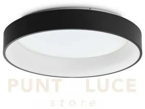 Ziggy plafoniera le led 3000k 43w 4400 lm nera 59,5cm