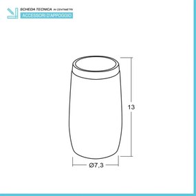 Porta spazzolino da denti Bianco dettagli effetto legno Blob