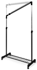 Appendiabiti mobile telescopico in metallo nero Under Stairs - Compactor