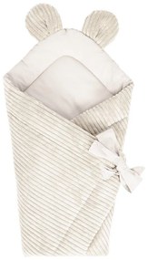 Copertina per neonati beige in velluto a coste 35x65 cm – Meowbaby