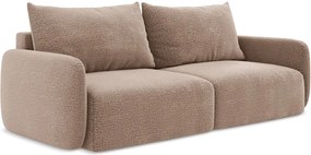 Divano marrone chiaro allungabile/con contenitore 238 cm Kalena – Makamii