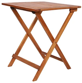 Set da bistrot 3 pz pieghevole in legno massello di acacia