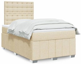 Giroletto A Molle Con Materasso Crema 120x200 Cm İn Tessuto /