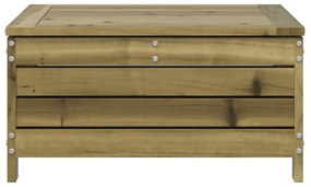 Poggiapiedi da giardino con cuscino in legno impregnato di pino