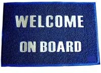 Tappetino zerbino benvenuto welcome on board blu cm 60x40