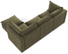 Divano angolare color kaki (con penisola a destra/con chaise lounge) Manao – Makamii