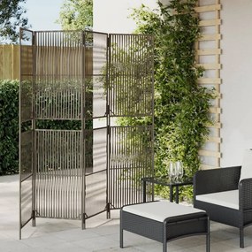 Divisorio Per Ambienti A 4 Pannelli Grigio İn Polyrattan /