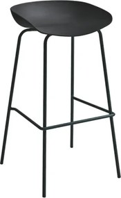 Sgabello in polipropilene Nero con struttura in metallo - AGE 2 pezzi