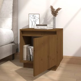 Comodini 2 pz Miele 40x30x40 cm in Legno Massello di Pino