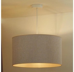 Duolla - Lampadario a sospensione con filo ROLLER ECO RECYCLING 1xE27/15W/230V diametro 45 cm color crema