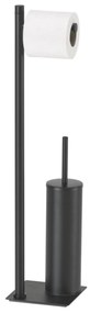Piantana Portarotolo/Scopino Gedy "Trilly" Nero Opaco