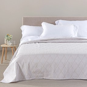Copriletto non Trapuntato in Raso Jacquard Acquamarina