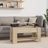 Tavolino da Salotto Rovere Sonoma 101x49x52cm Legno Multistrato 809704