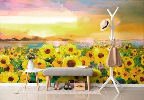 Carta da parati autoadesiva – Campo di girasoli