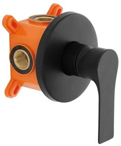 Set miscelatori lavabo alto bidet e doccia Flat nero opaco con piletta