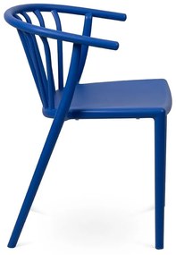 Sedia da esterno blu in plastica Capri – Bonami Essentials