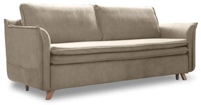 Divano in velluto beige 225 cm Charming Charlie - Miuform
