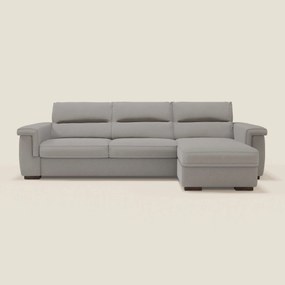 Magnolia divano letto angolare con Penisola Contenitore - Materasso H18 cm in tessuto smacchiabile T05 grigio