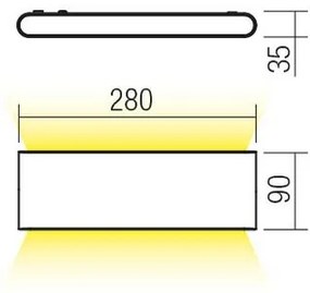 Redo 90452 - Applique da esterno KLIPPE LED/24W/230V IP54 antracite