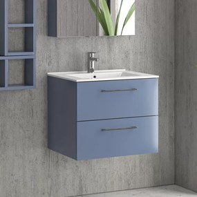 Mobiletto lavabo 60 cm con due 2 cassetti lavabo incasso EL-60L - KAMALU
