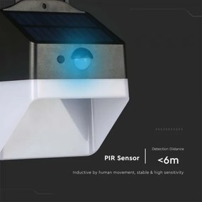 Lampada solare da parete LED con sensore LED/2W/3,7V 4000K IP65 1200 mAh