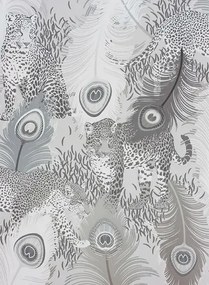 Osborne & Little Tapete Leopardo - Metallic Silver