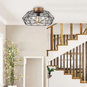 Brilagi - Plafoniera WOODY BASKET 1xE27/60W/230V rovere/noce